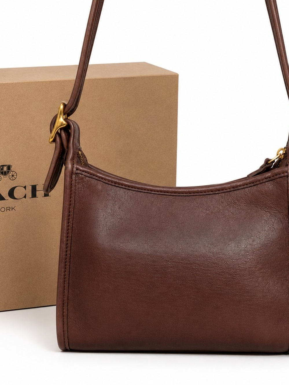 Vintage Coach Mahogany Legacy Leather Shoulder Bag Brass Hardware *NEAR PERFECT*